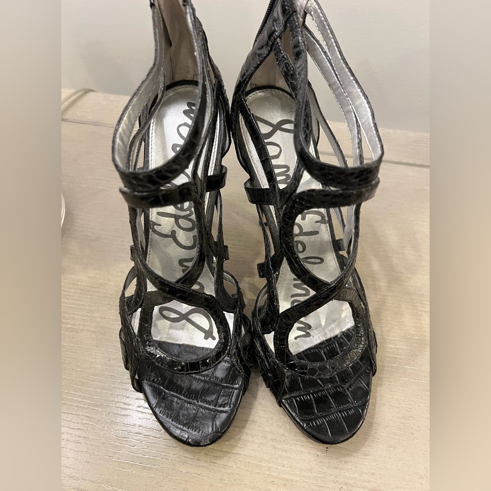 Sam Edelman Black Strappy Heels